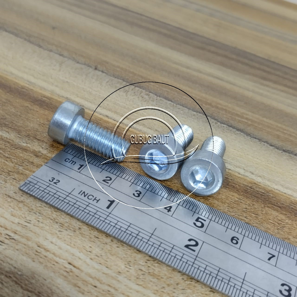 Baut Shock Honda  L Suling M8x18 M8 x 18 sok bawah kunci L 6 L6 BEBEK