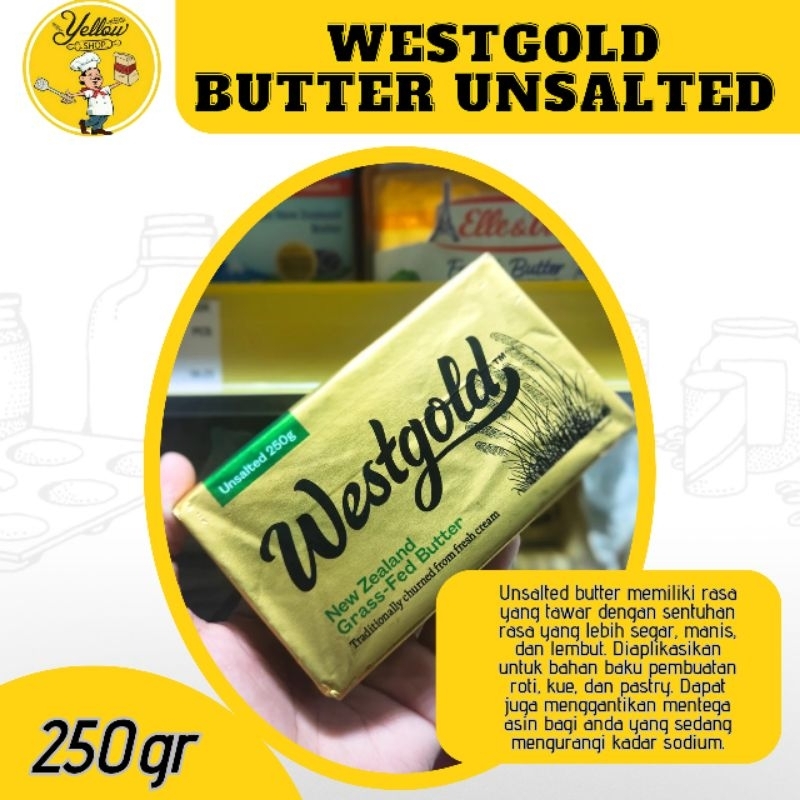 

WESTGOLD BUTTER UNSALTED 250GR