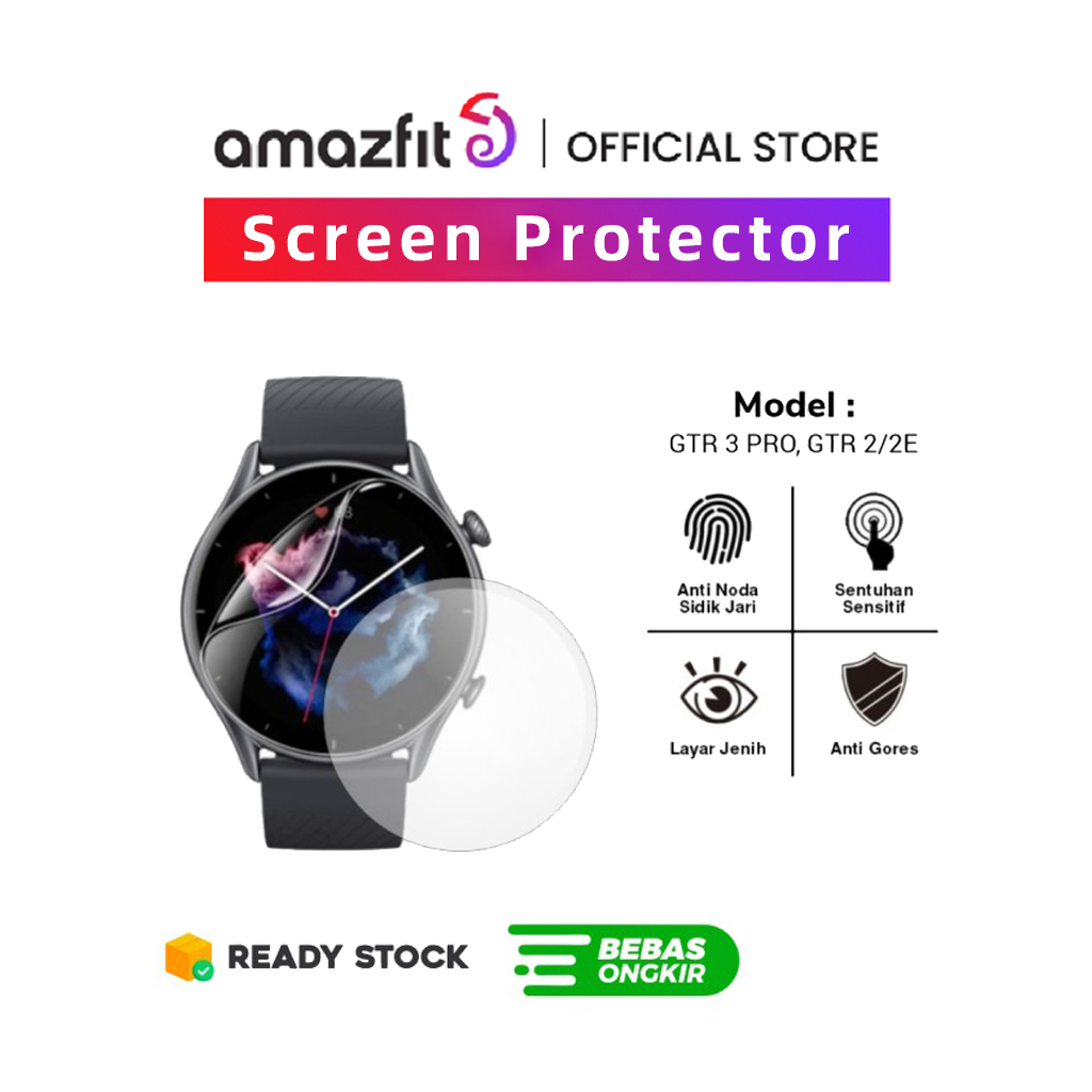 Amazfit Official Screen Protector Anti Gores Plastik GTS / GTR / BIP / T-Rex Series