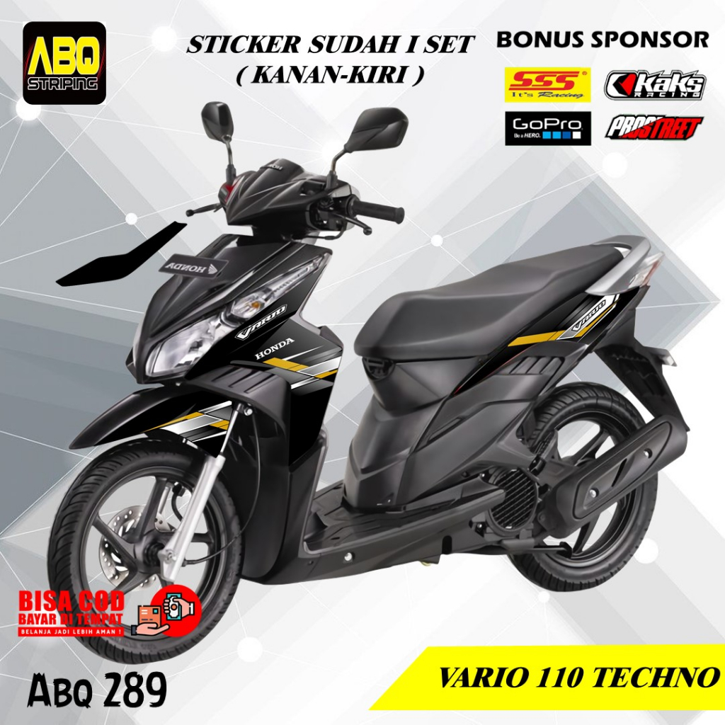 Striping Stiker Motor Vario Techno 110 Karbu