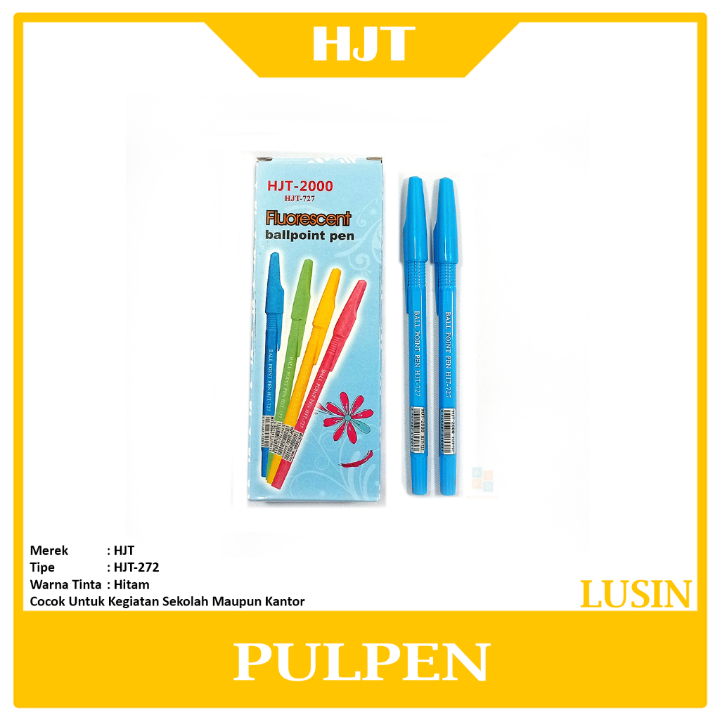 

HJT - Fluorescent Ballpoint Pen HJT-727 Cover Warna - Lusin