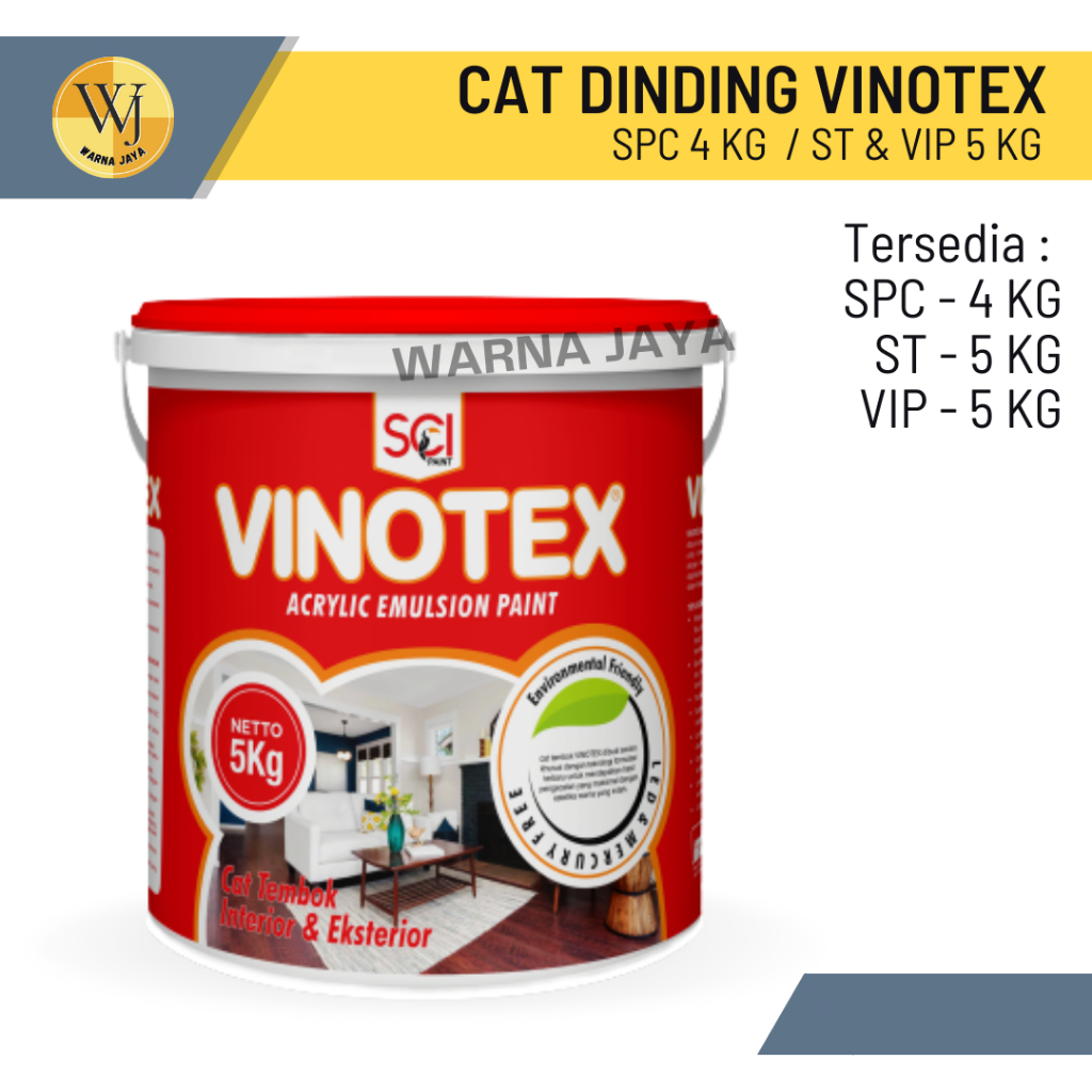 Cat Dinding Interior & Eksterior Vinotex 5 Kg / Cat Tembok Vinotex