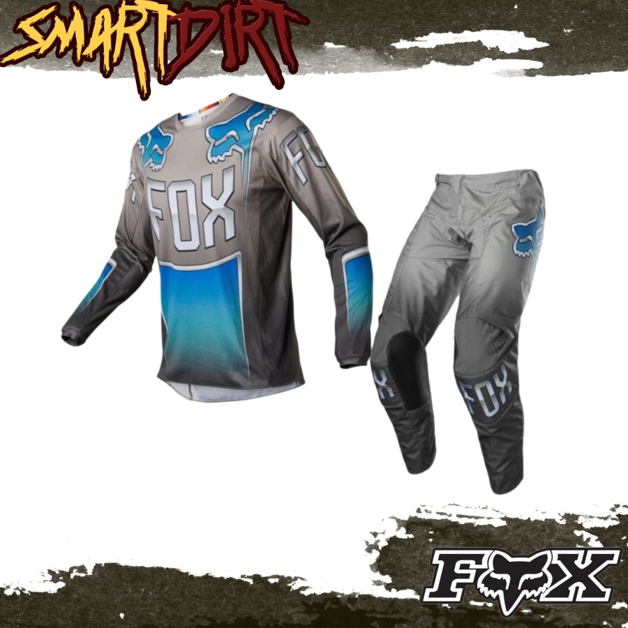 Jersey FOX 180 Cntro Blue Grey Motocross Jerset FOX 180 Cntro Original