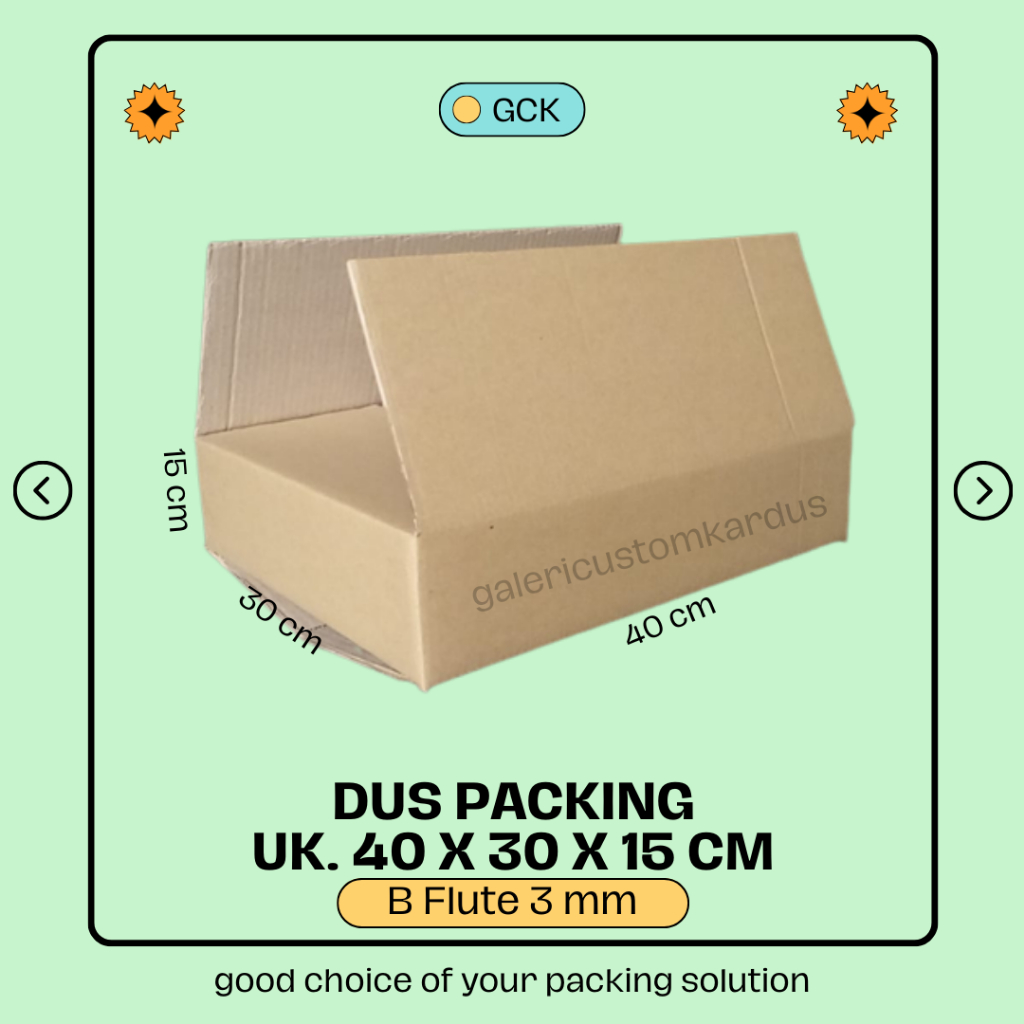 

(min.order 5 ) Kardus Packing dus Pindahan Box Currogated 40x30x15 b FLUTE