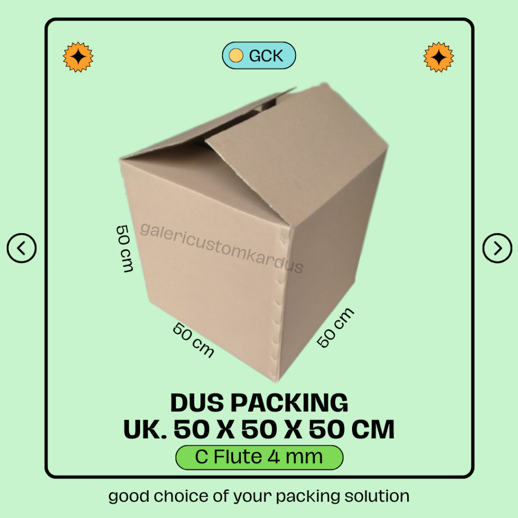 

(min.order 4) Kardus Packing Dus Pinahan Box Currogated 50x50x50 C Flute
