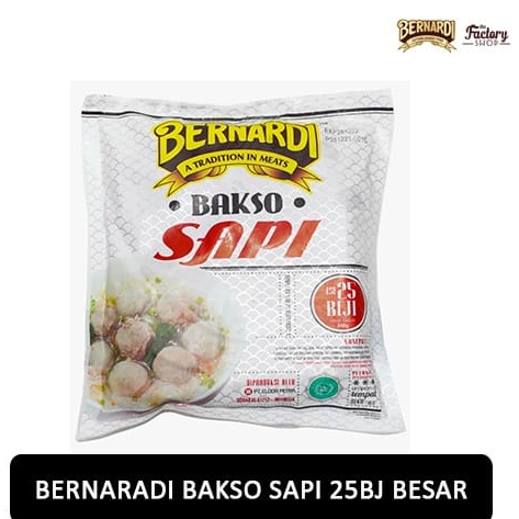 

FROZEN FOOD BERNARDI BAKSO SAPI 340GRAM ISI 25 - DISASS JOGJA