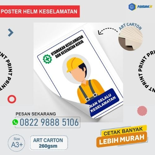 

CETAK POSTER A3+ ART CARTON HELM KESELAMATAN