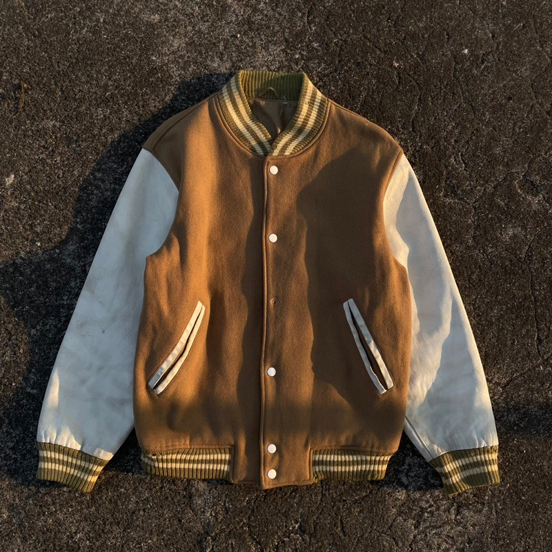 VINTAGE LEATHER VARSITY JACKET SECOND