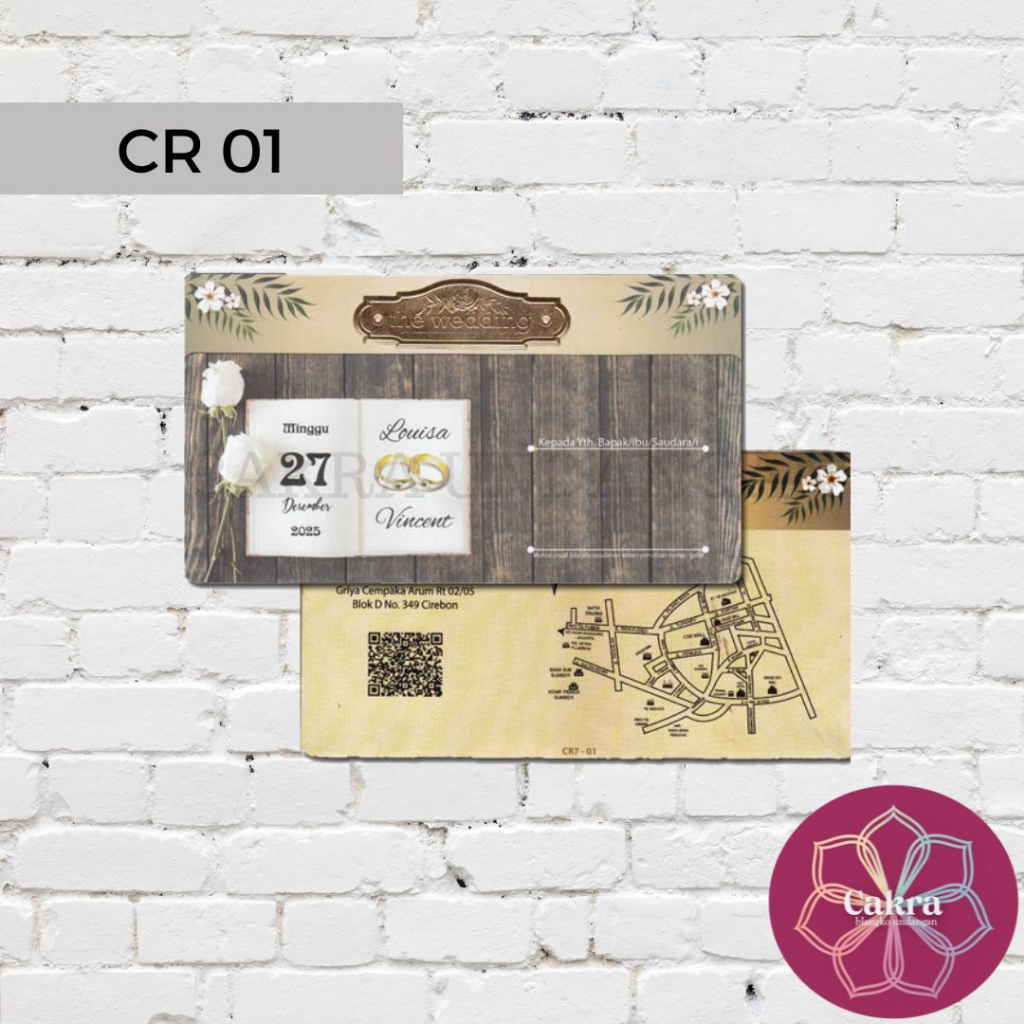 

CAKRA CR7 01 Blangko Undangan Pernikahan Wedding Murah
