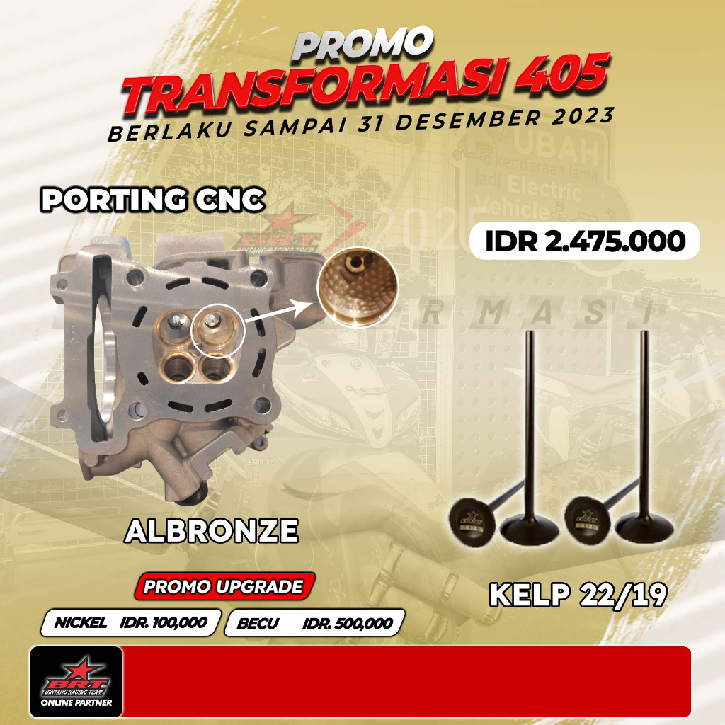 PROMO 405 - Head Albronze BRT Porting CNC - Jupiter MX/Vixion