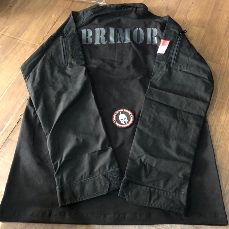 Baju Taktikal brimob Lengan Panjang hitam