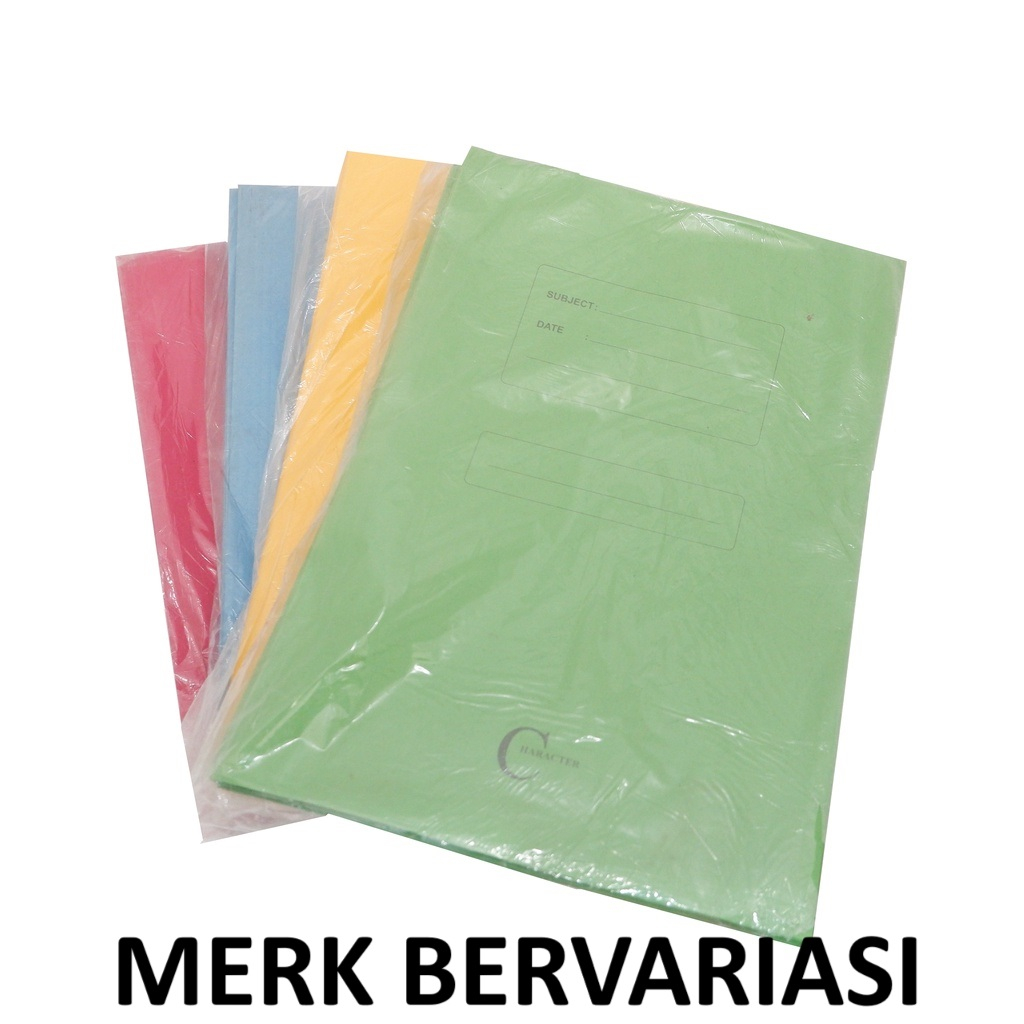 Map Kertas Buffalo Folio F4 (Merah Hijau Kuning Biru Coklat) - 1 Pack Isi 50 Buah