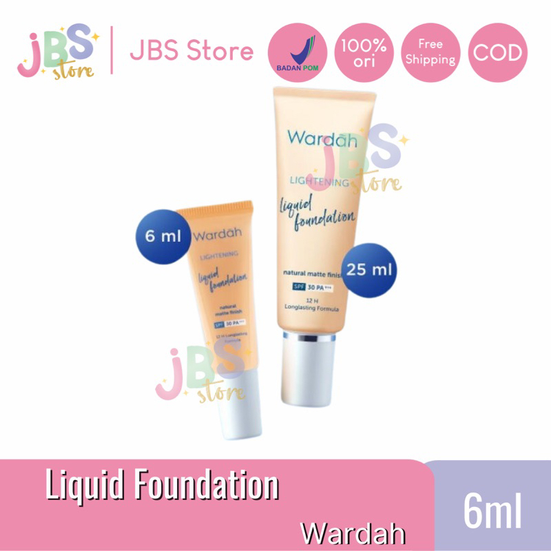 [JBS STORE][Kecil] Wardah Lightening Liquid Foundation - 6Ml