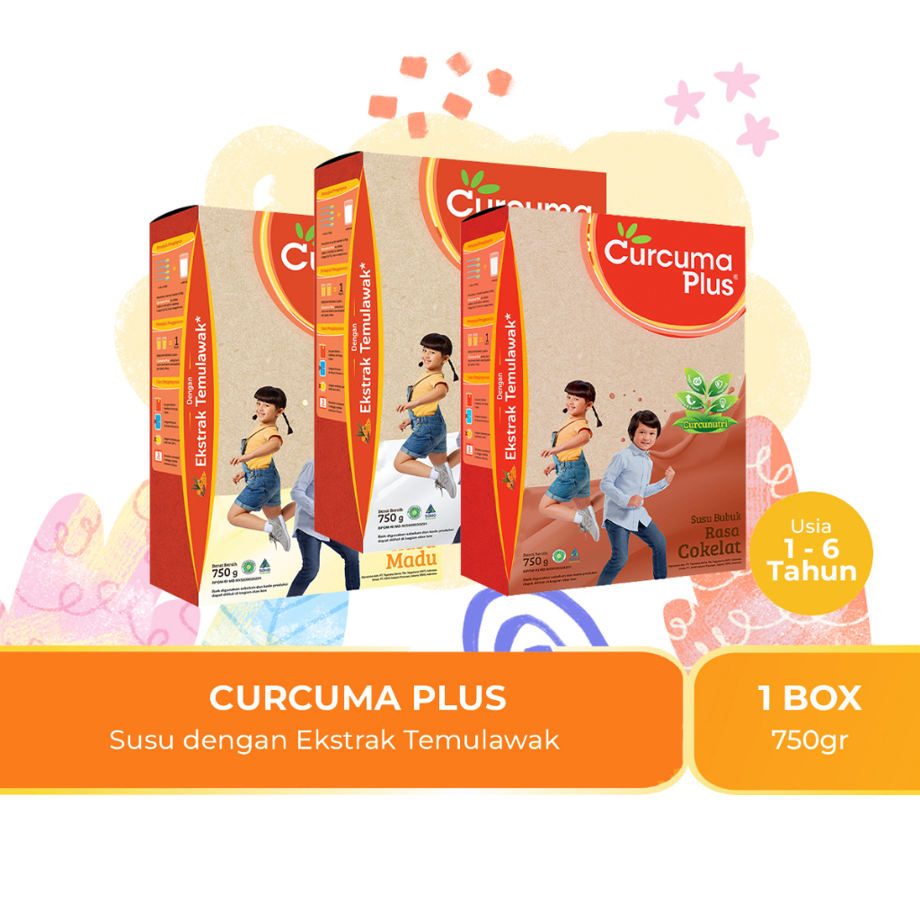 

Curcuma Plus Susu Bubuk Anak 750g - Curcuma Plus Susu Bubuk Extra Temulawak (1-6 Tahun) 750 gr