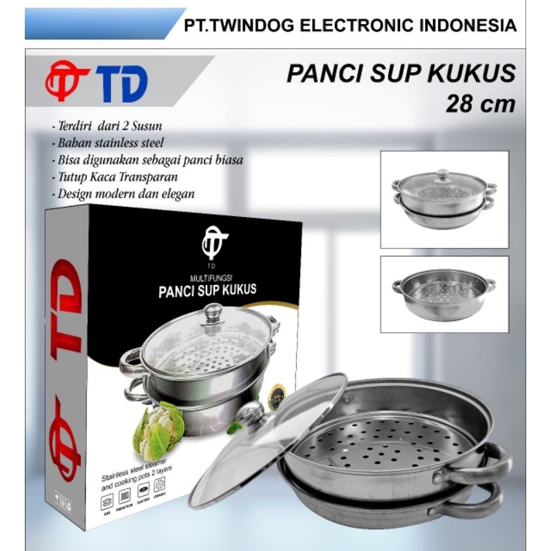 panci prasmanan / panci sup kukus TD anti karat