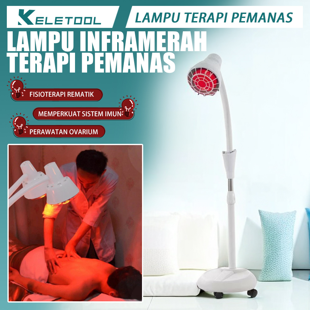 Keletool Lampu terapi infrared fisioterapi sinar 150W Terapi panas Lampu infra Infrared Lamp red Inf