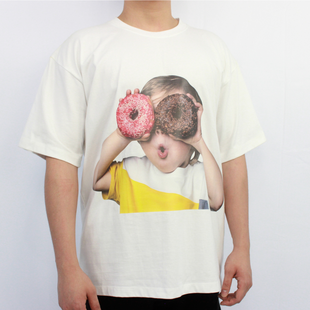 ADLV Baby Face Donut 1 Boys White Tee