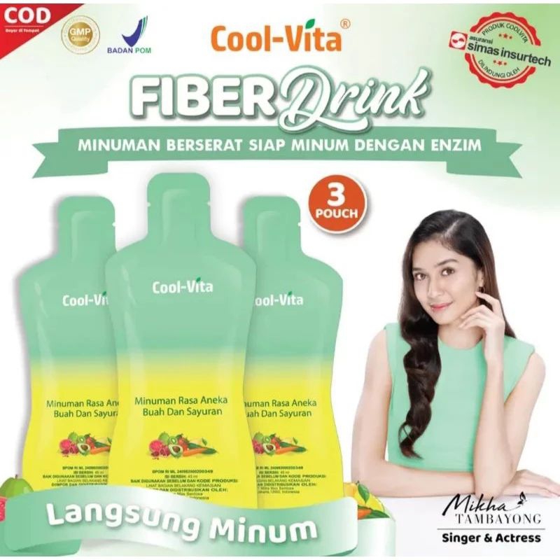 Ready 3 Pouch Coolvita Fiber Detox Drink