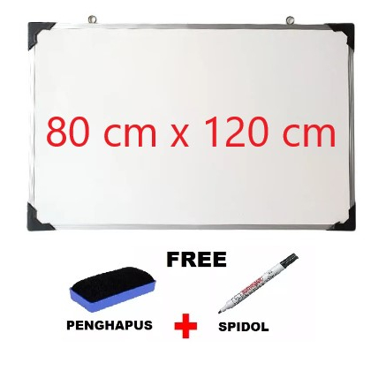 

Papan Tulis Kantor Ukuran Besar 80x120 Free Spidol Dan Penghapus