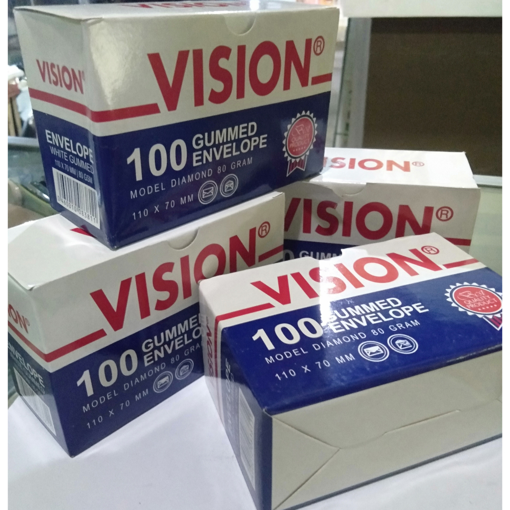 

AMPLOP MINI /AMPLOP VISION KECIL 1 pak (isi 100 pcs) original baru berkualitaz