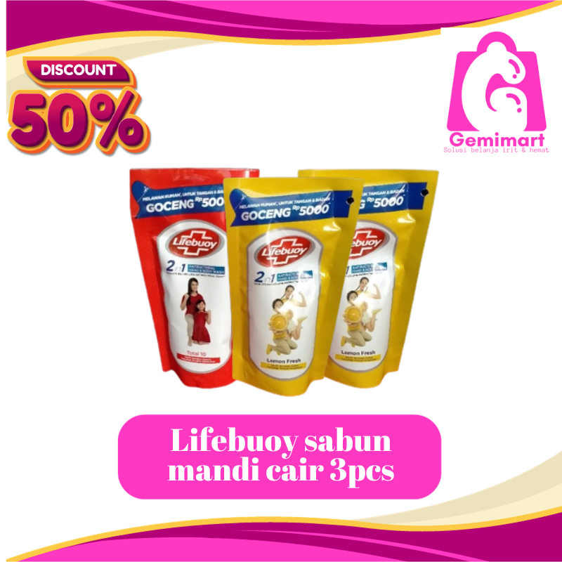 Sabun Mandi Cair Lifebuoy 3pcs Random