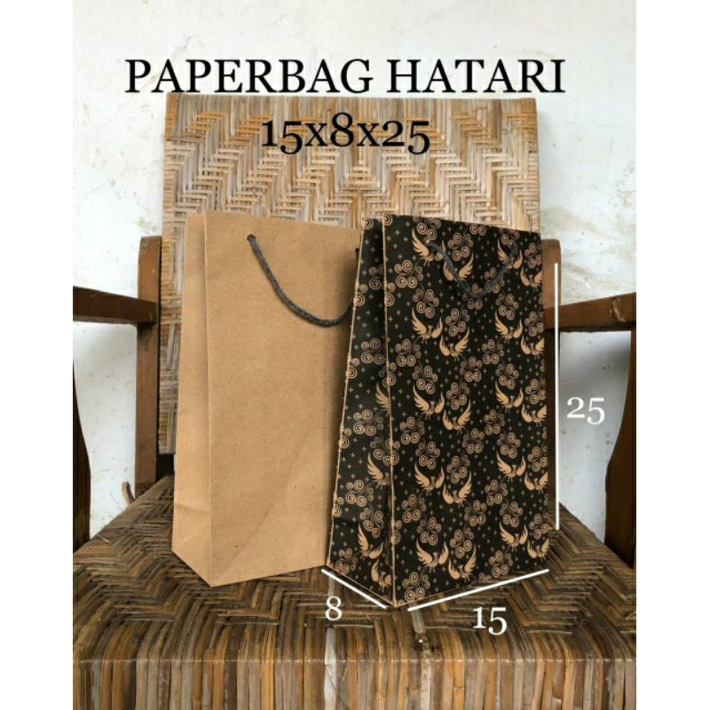 

PAPERBAG HATARI ukuran 15x8x25cm