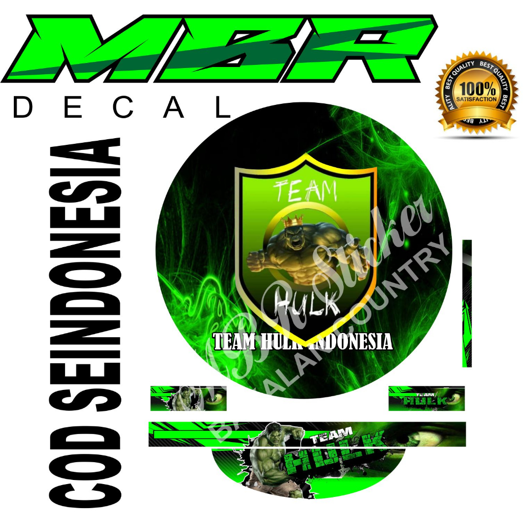 DECAL SANGKAR MURAI HULK,STIKER SANGKAR MURAI