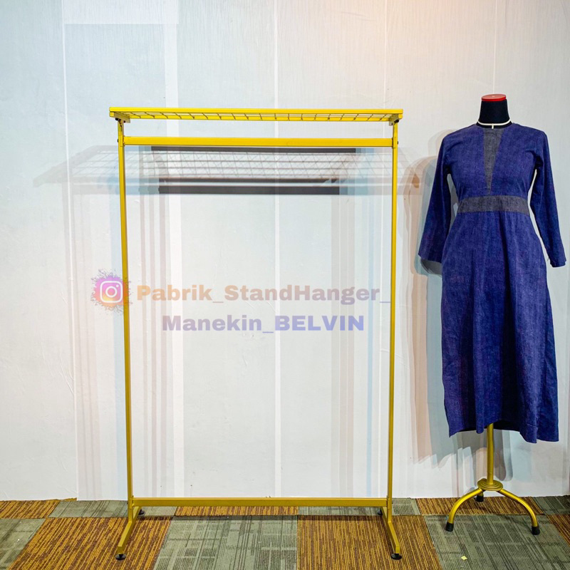 StandHanger Pipa Kotak Ram Atas Gold | Display Baju Mewah | Display Baju Gold // Display Premium | G