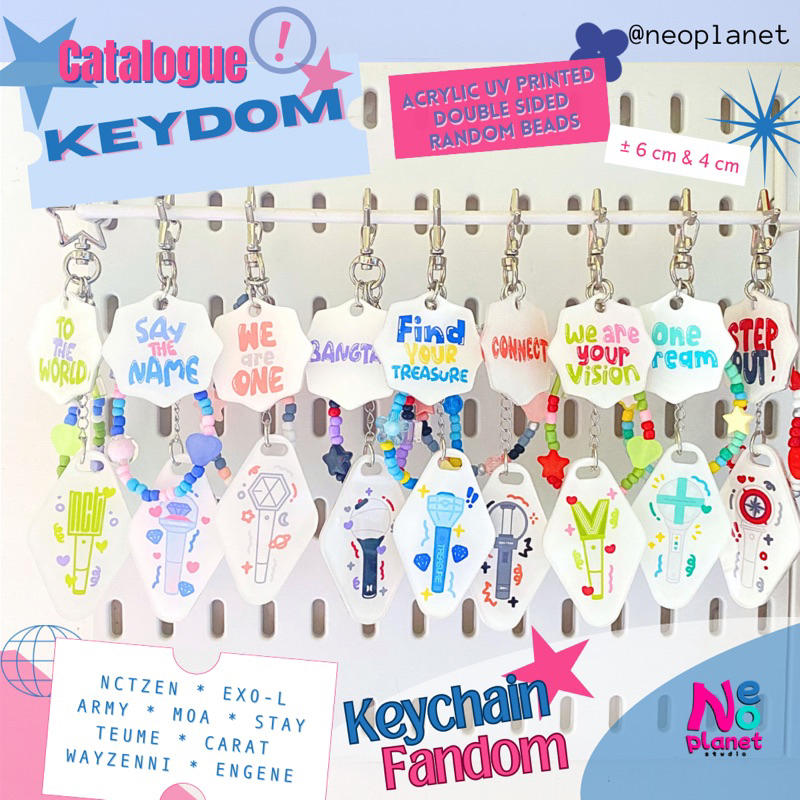 neoplanet] KEYDOM KEYCHAIN FANDOM ACRYLIC NCT SEVENTEEN BTS EXO TREASURE STRAYKIDS ENHYPEN WAYV TXT 