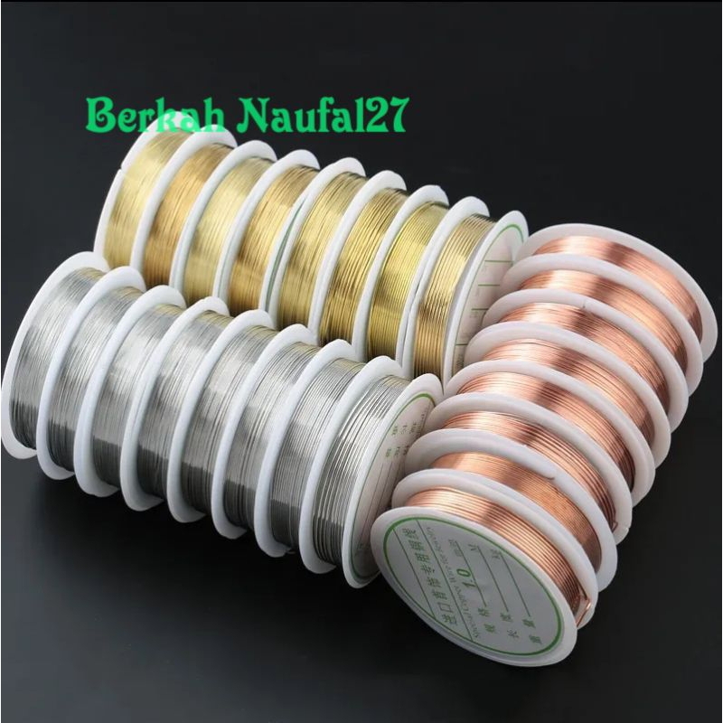 25 Meter Kawat Tembaga Aksesoris 0.3mm Kawat Manik Manik