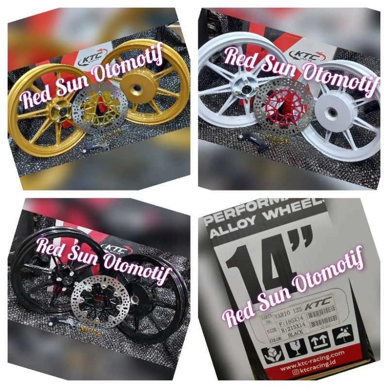 Pelek plek Racing Ktc Palang 8 185 / 215 Ring 14 + Disk Ktc 260 mm Beat fi esp deluxe street pop Var