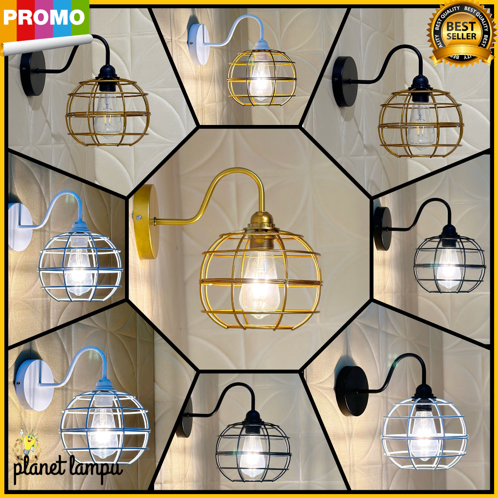 Lampu Hias Dinding Klasik Vintage Esthetik Tempel Cocok untuk Kamar Tidur Ruang Tamu Dapur Ruang Mak