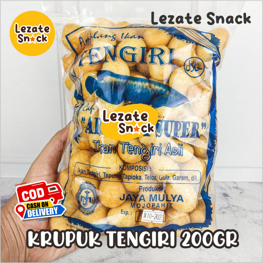 

Kerupuk Amplang Ikan Tenggiri 200GR Murah Enak Renyah Halal Gurih / Krupuk Ikan Tengiri Cap Arwana Super Khas Palembang Kalimantan