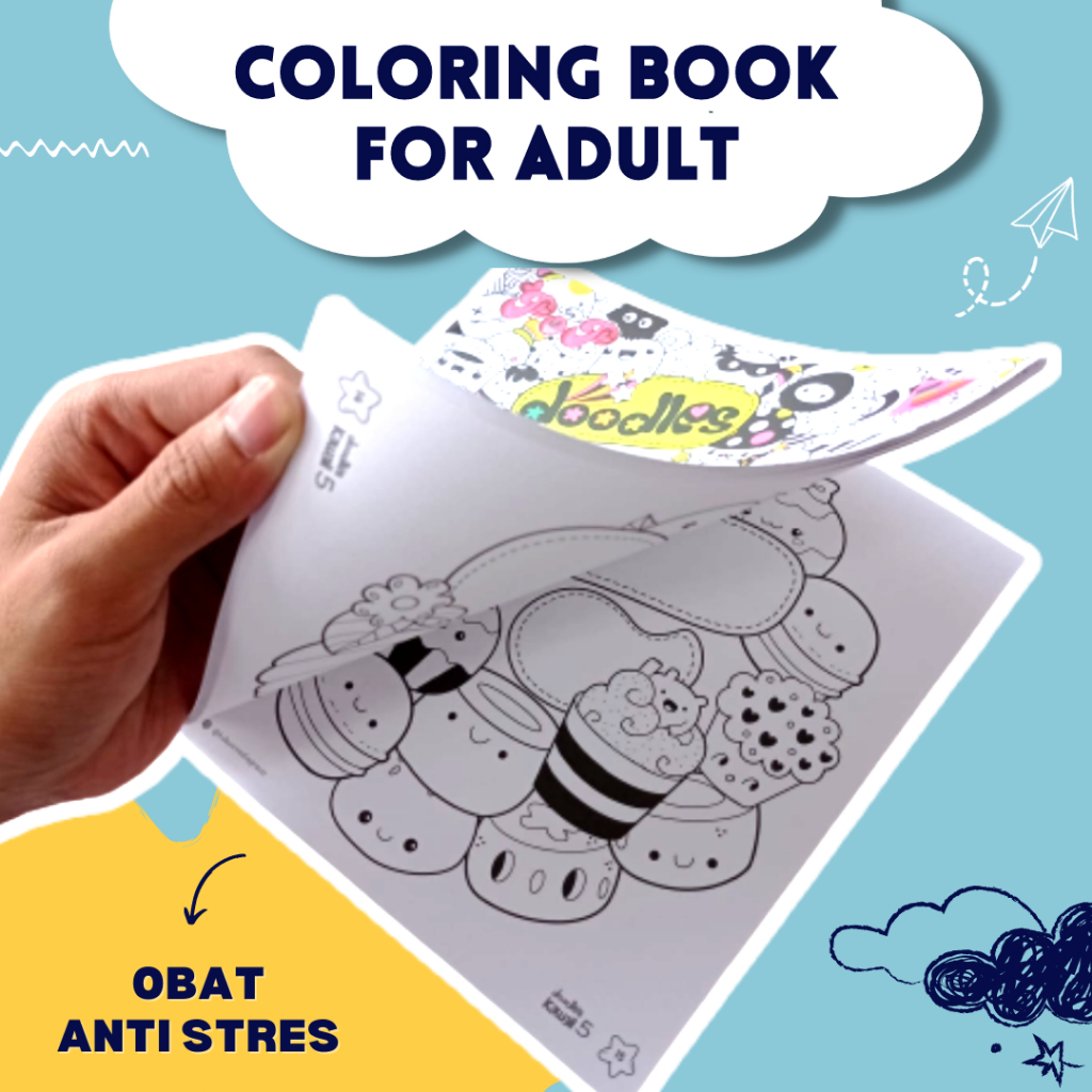 Koleksi Coloring Book For Adult Doodle Buku Mewarnai Untuk Dewasa Art Therapy