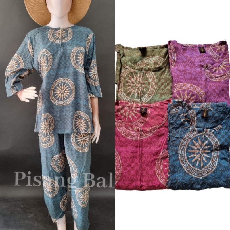 SCP Batik Pekalongan / setelan celana piyama batik huza Pekalongan