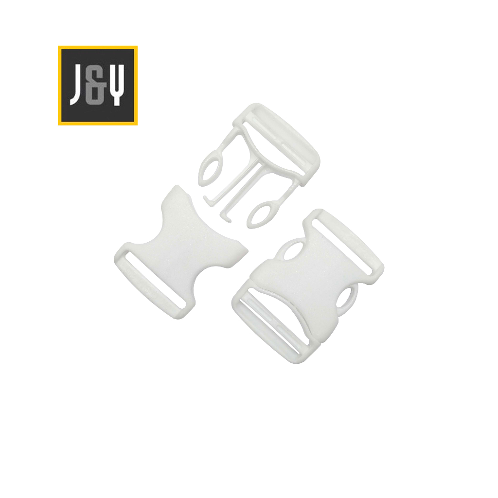 GESPER BUCKLE KUNCI SODOK TAS 2.5 CM BAHAN PLASTIK PP PUTIH GSM25PTH