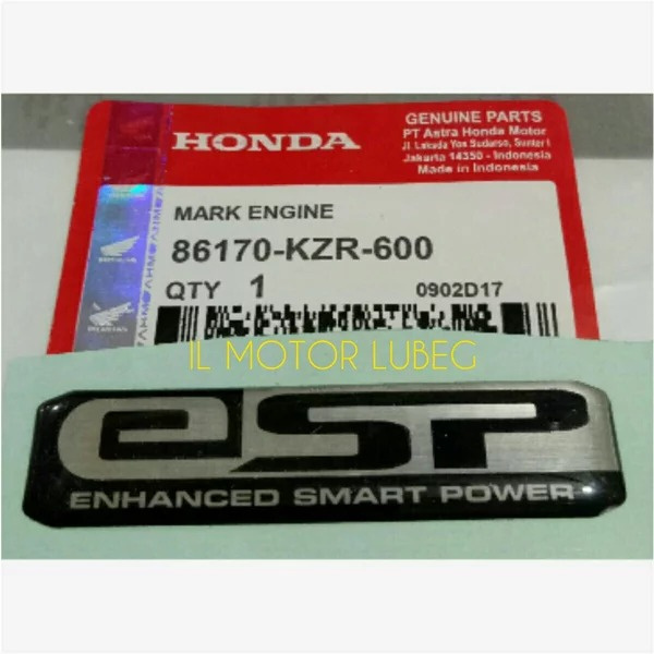 EMBLEM ESP MERK ENGINE COVER  FILTER UDARA HONDA VARIO 110 - 125 - 150 - PCX 86170 - KZR - 600 ORIGI