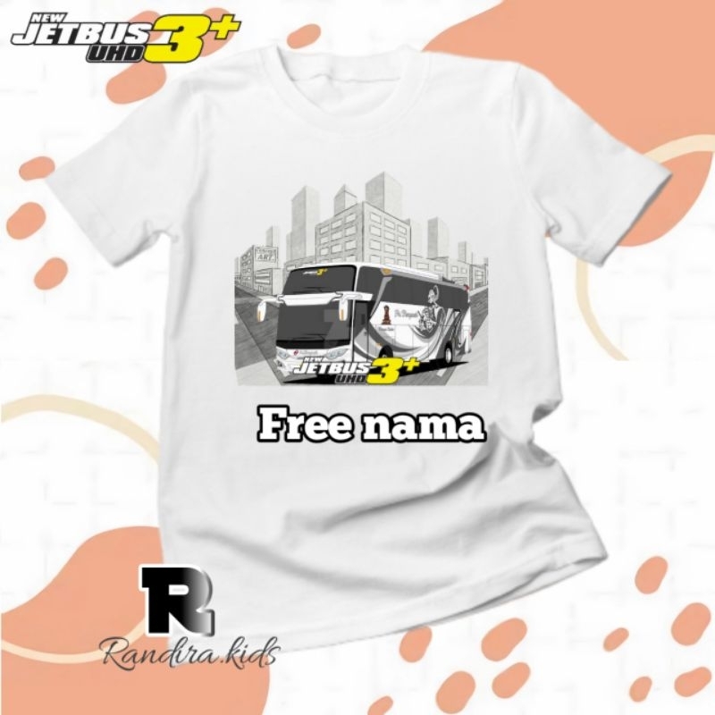 KAOS ANAK BUS PARIWISATA BUS TELOLET NEW JET BUS3+ BAHAN PREMIUM