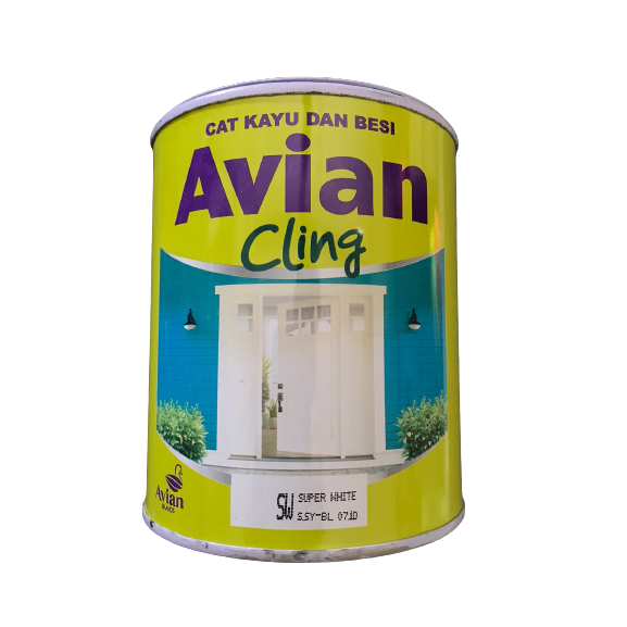 Avian Cling Cat Kayu Dan Besi 0.85 Liter Super White Putih