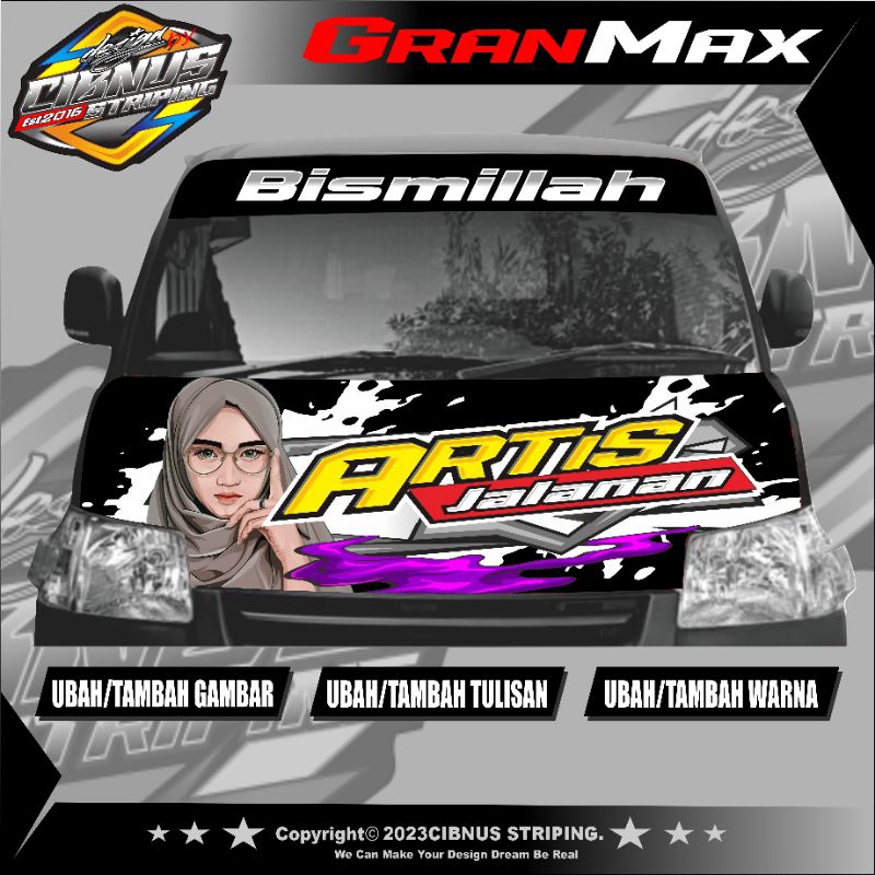 Decal Stiker Kabin GranMax.Stiker mobil Granmax