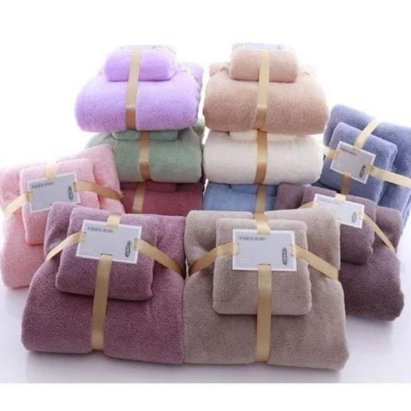 Handuk mandi towel set 2 in 1