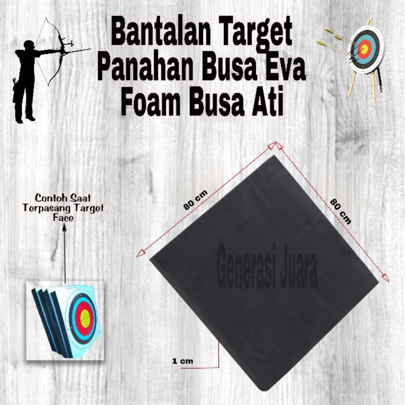 Bantalan Target Panahan Busa Eva Foam Busa Ati 80x80x1 cm