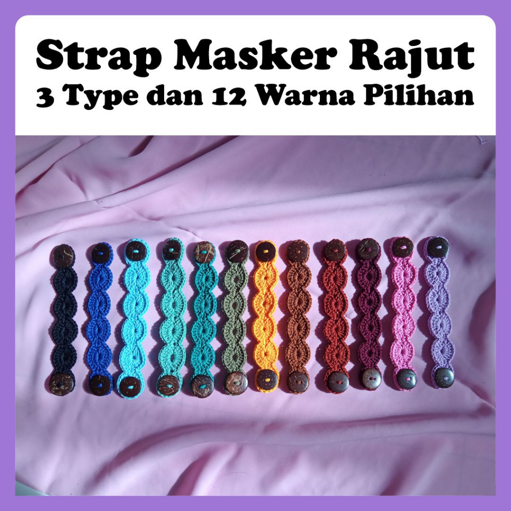 Strap Masker Rajut/Konektor Masker Rajut