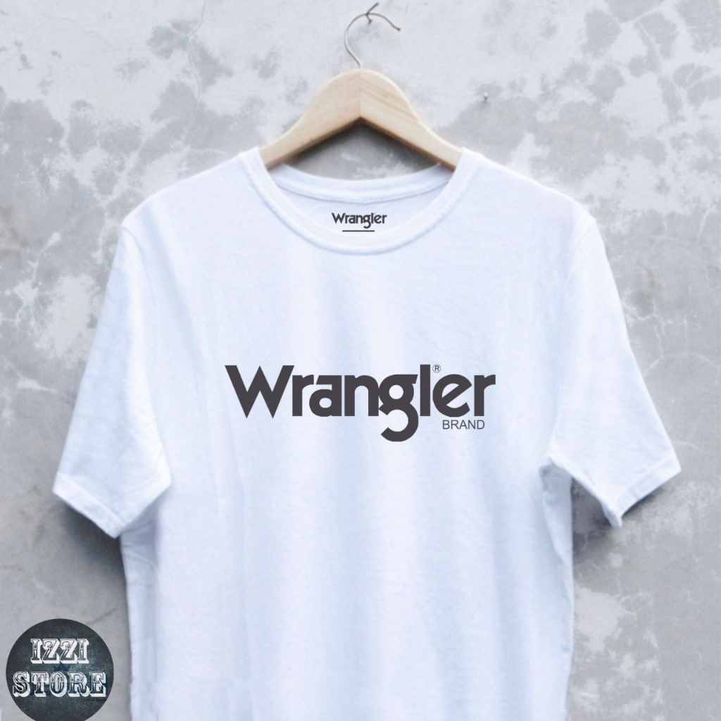 Kaos Pria Wrangler Original Katun Combed 24s Baju Distro Branded Premium Oblong Wanita Jumbo