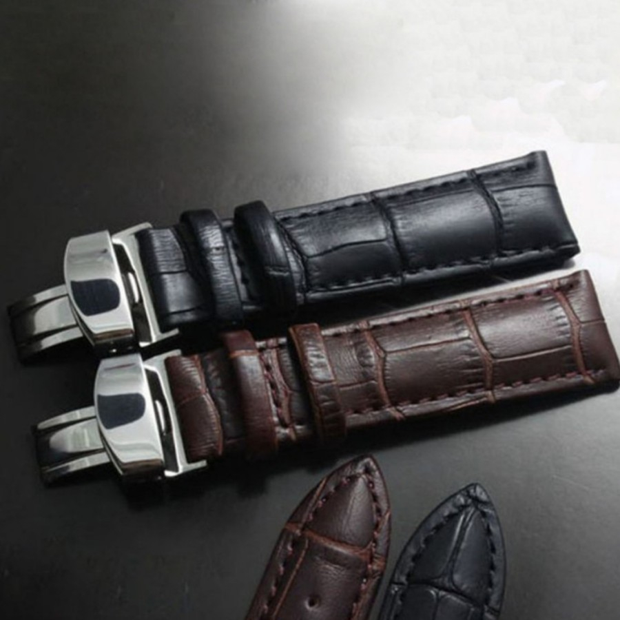 Tali StrapJam Pria / Wanita Butterfly Clip Genuine Leather