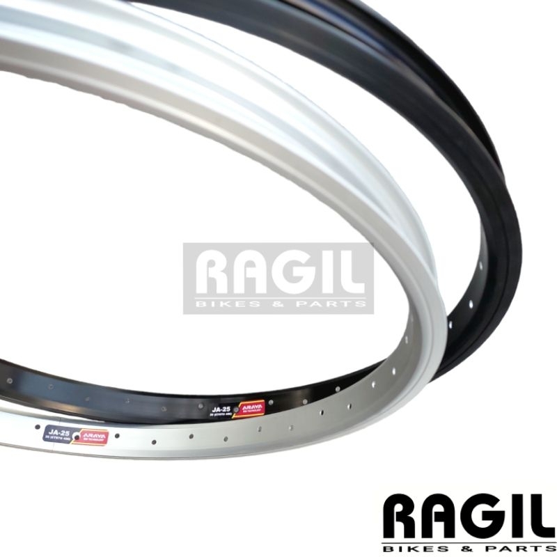 VELG SEPEDA 20 ARAYA JA25 LUBANG 36 HOLE 36H HITAM SILVER RIMS RIM JA-25 RING 20 INCH ALLOY BMX LIPA