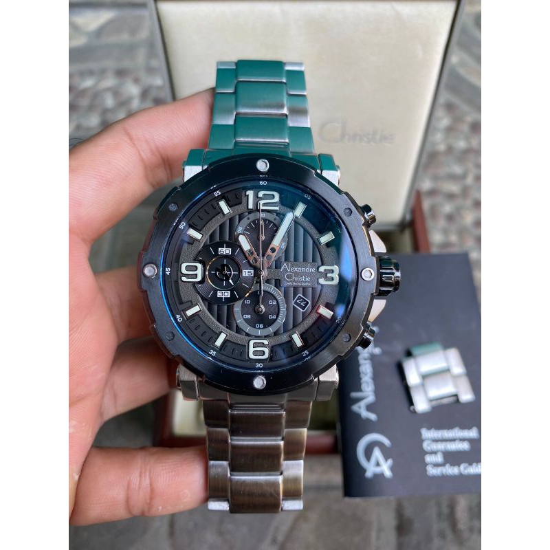 Jam tangan AC 6474MC Silver Black