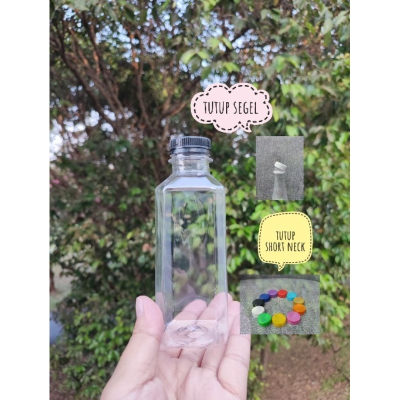 Botol Almond Kotak 250ml / Botol Plastik 250ml / Botol Kick / Botol Susu