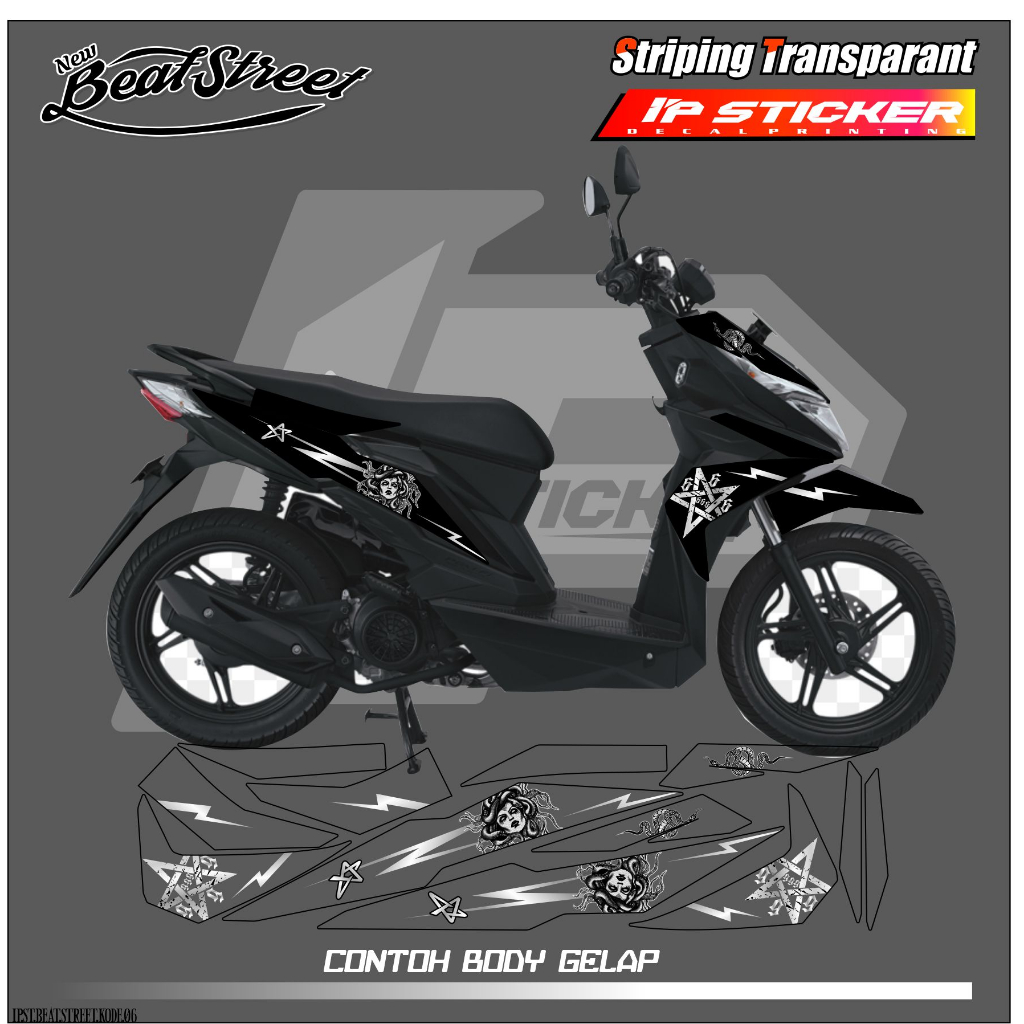 BEAT STREET (COD) STIKER STRIPING BEAT STREET- STIKER STRIPING MOTOR HONDA BEAT STREET STIKER LIST S