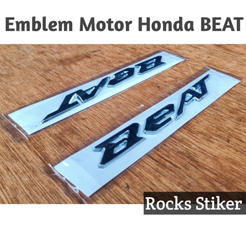 Emblem Motor Honda BEAT satu set 2 pcs/ emblem motor beat / emblem samping beat 1 set / Emblem Motor